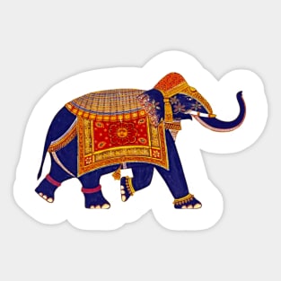 Indian Elephant Illustration Sticker